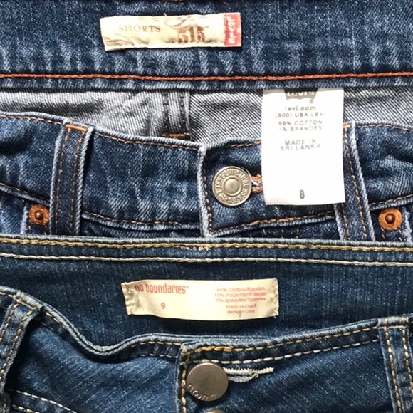 2 Pairs Jean Shorts, Sz 8 & 9 - Picture 6 of 6